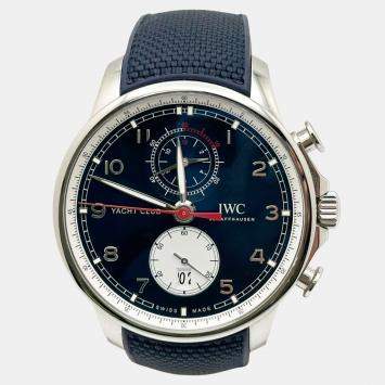 Pre Owned IWC Portugieser Yacht Club Orlebar Brown IW390704 Automatic Blue Stainless Steel Men's Wristwatch 44.6 mm