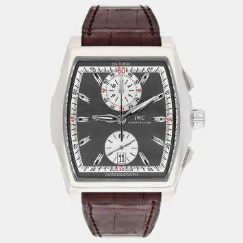 Pre Owned IWC Da Vinci IW3764-01 Automatic Grey 18k white gold Men's Wristwatch 43.1 mm