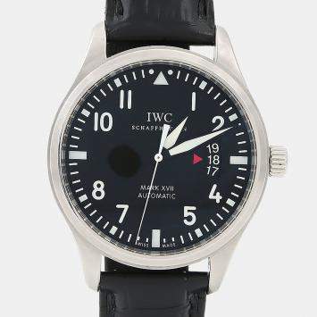 مملوكة مسبقًا IWC Mark XVII IW326501 Automatic Black Stainless Steel Men's Wristwatch 41mm