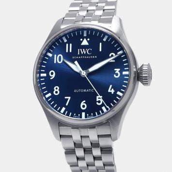 Pre Owned IWC Big Pilot's IW329304 Automatic Blue Stainless Steel Men's Wristwatch 43 mm