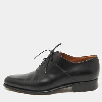 Pre Owned J.W.Anderson Black Leather Lace Up Oxfords Size 40
