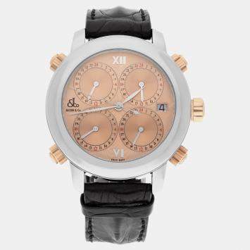 Jacob & Co. Five Time Zone H-24 SSC Automatic Copper Stainless Steel  Men's Wristwatch 47 mm