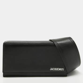 Pre Owned Jacquemus Black Leather Le Bambino Homme Bag