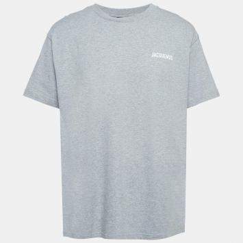 Pre Owned Jacquemus Grey Cotton Knit Crew Neck T-Shirt XL