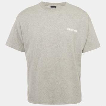 Pre Owned Jacquemus Grey Cotton Crew Neck T-Shirt XXL
