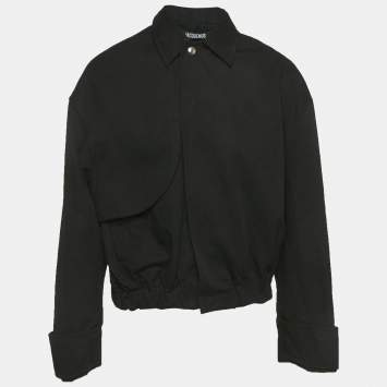 مملوكة مسبقًا Jacquemus Black Cotton Les Sculptures The Salti Jacket XS