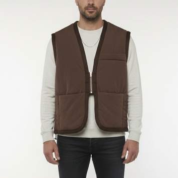 Pre Owned Jacquemus Brown Cotton Le Gilet Pino Padded Vest L