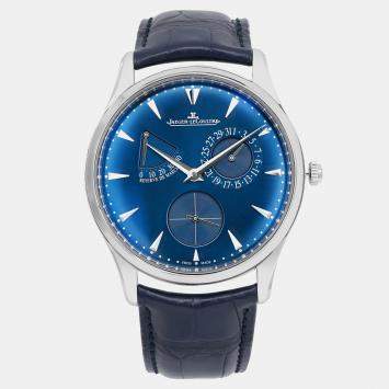 Jaeger LeCoultre Blue Stainless Steel Reserve de Marche Q1378480 Automatic Men's Wristwatch 39 mm