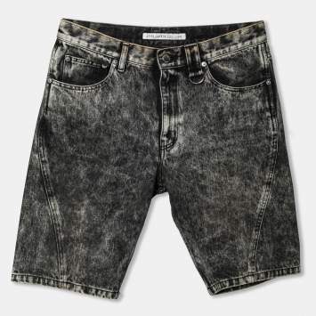 Pre Owned Johnlawrencesullivan Grey Denim Shorts M