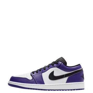 Pre Owned Jordan 1 Low Court Purple White Sneakers Size US 8.5 (EU 42)