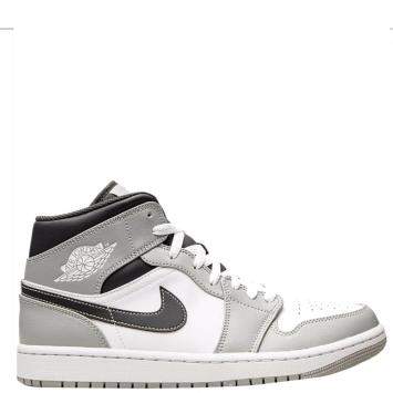 Pre Owned Jordan 1 Mid Light Smoke Grey Anthracite Sneakers Size US 7.5 (EU 40.5)