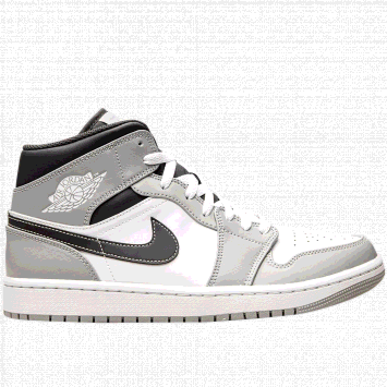 Pre Owned Jordan 1 Mid Light Smoke Grey Anthracite Sneakers Size US 10.5 (EU 44.5)