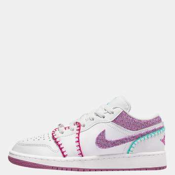 Pre Owned Jordan 1 Low White Light Bordeaux Sneakers Size US 7 (EU 40)
