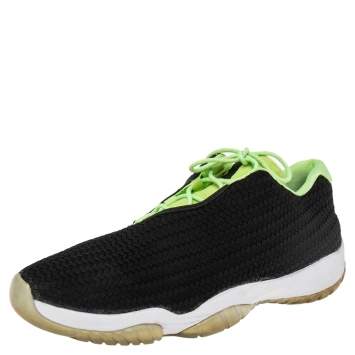 Pre Owned Jordan Black Knit Fabric Future Low Top Sneakers Size 45