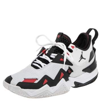 Pre Owned Nike Jordan White/Black/University Red Westbrook One Take Sneakers Size 42.5