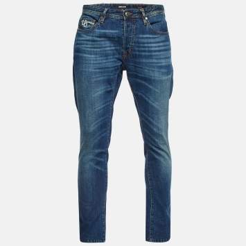 Pre Owned Just Cavalli Blue Denim Regular Fit Jeans M/Waist 36"