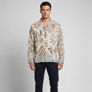 Pre Owned Just Cavalli Multicolor Printed Cotton Long Sleeve T-shirt XXL
