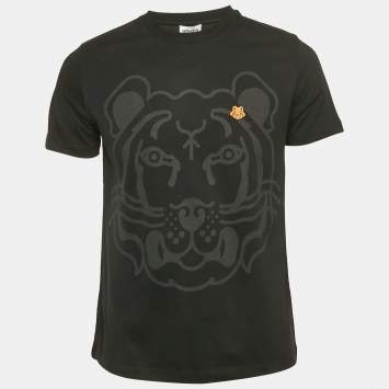 Kenzo Black K-Tiger Jersey Loose Fit T-Shirt M