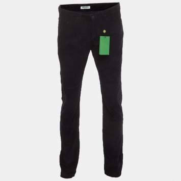 Pre Owned Kenzo Navy Blue Corduroy Slim Fit Trousers M
