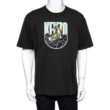 Pre Owned Kenzo Green Cotton Tiger Mountain Capsule Expedition T-Shirt XL