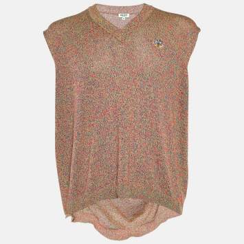 Pre Owned Kenzo Multicolor Knit Sleeveless Sweater M
