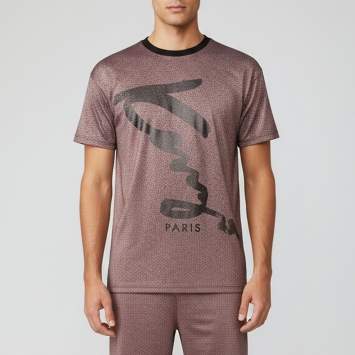 Pre Owned Kenzo Metallic Signature Print Jersey Crewneck T-Shirt S