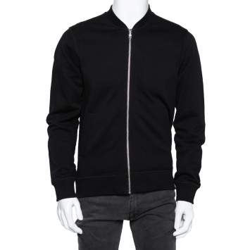 مملوكة مسبقًا Kenzo Black Cotton Tiger Embroidered Zip Front Jacket S