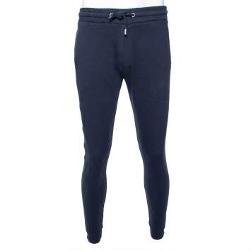 Pre Owned Kenzo Navy Blue Knit Logo Sweatpants S