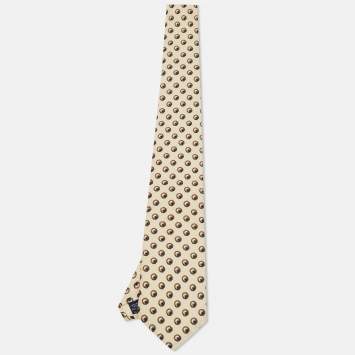 مملوكة مسبقًا Lanvin Vintage Cream Printed Silk Tie