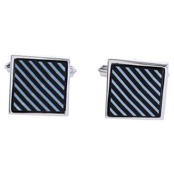Pre Owned Lanvin Silver Tone Square Cufflinks