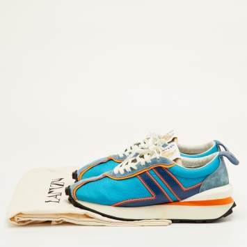 Pre Owned Lanvin Bumper Size 41 Multicolor Fabric, Leather and Suede Runner Sneakers