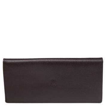 Pre Owned Loewe Brown Leather Bifold Long Wallet
