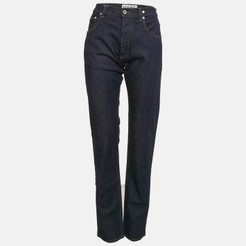 Pre Owned Loewe Navy Blue Denim Straight Leg Jeans L Waist 31"