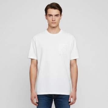 Pre Owned Loewe White Cotton Anagram Relaxed Fit T-Shirt M
