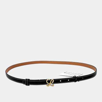 Pre Owned Loewe Black Leather Belt