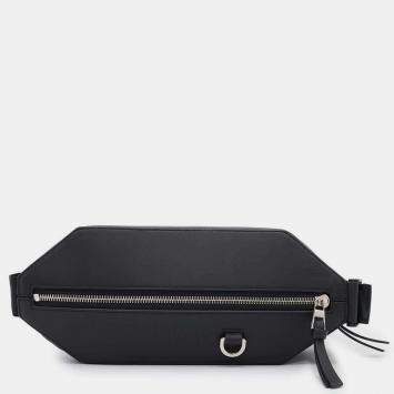 Pre Owned Loewe Black Classic Calf Leather Convertible Sling Bag