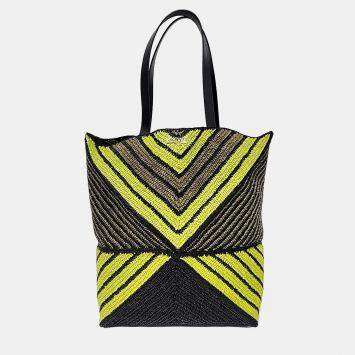 Pre Owned Loewe Multicolor Raffia Paulas Ibiza Puzzle Fold Tote Bag