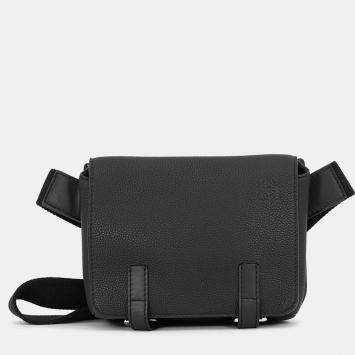 Pre Owned Loewe Military Bumbag Black Calfskin Leather Belt Bag