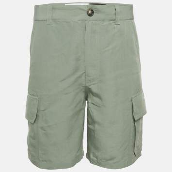مملوكة مسبقًا Loewe x Paula’s Ibiza Sage Green Crepe Cargo Shorts S