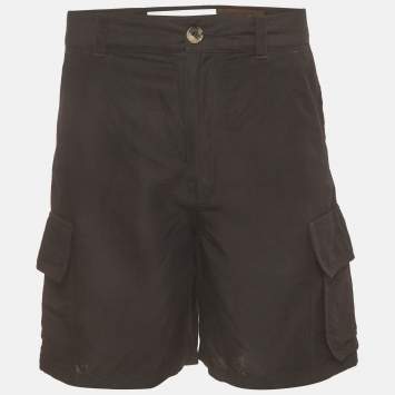 Pre Owned Loewe x Paula's Ibiza Black Linen Blend Cargo Shorts S