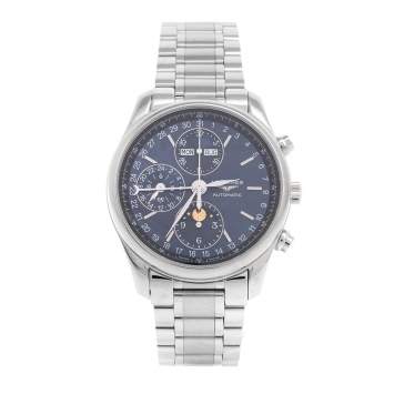 Pre Owned Longines Blue Stainless Steel Master Collection L26734 Automatic Men's Wristwatch 40 mm
