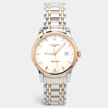 Pre Owned Longines SIlver 18K Rose Gold Stainless Steel Saint-Imier Collection L2.766.5.79.7 Men's Wristwatch 41 mm