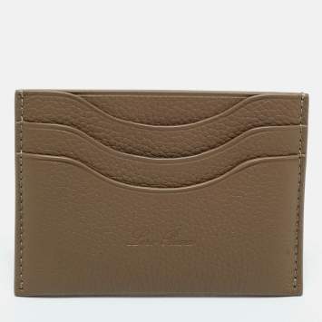 Pre Owned Loro Piana Beige Leather Extra Card Holder
