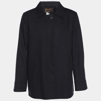 Loro Piana Navy Blue Button Front Jacket XL