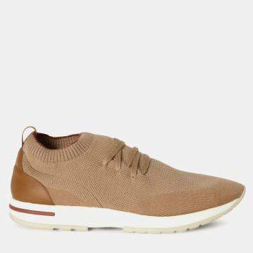 Pre Owned Loro Piana 360 LP Flexy Walk 42 Sand Grain Wool Sneakers