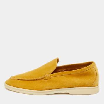 مملوكة مسبقًا Loro Piana Summer Walk Size 42.5 Yellow Suede Loafers