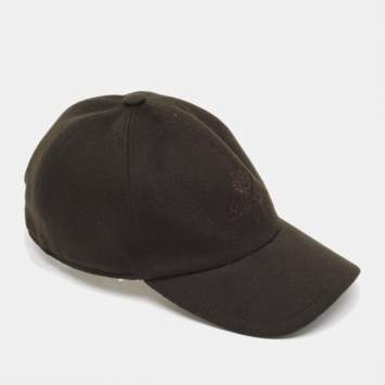 Pre Owned Loro Piana Black Cashmere-Storm System Baseball Cap XL