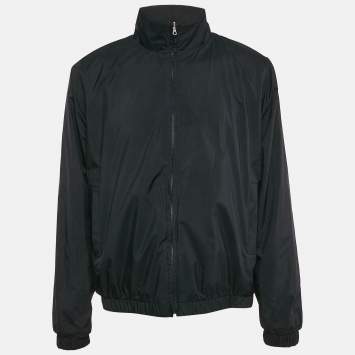 Pre Owned Loro Piana Navy Blue Synthetic and Cashmere Reversible Windmate Bomber Jacket XL
