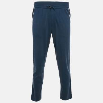 Pre Owned Loro Piana Blue Cashmere Blend Leasure Trousers M