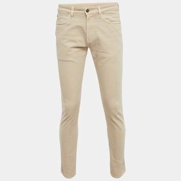 Pre Owned Loro Piana Light Beige Denim Jeans M Waist 31"